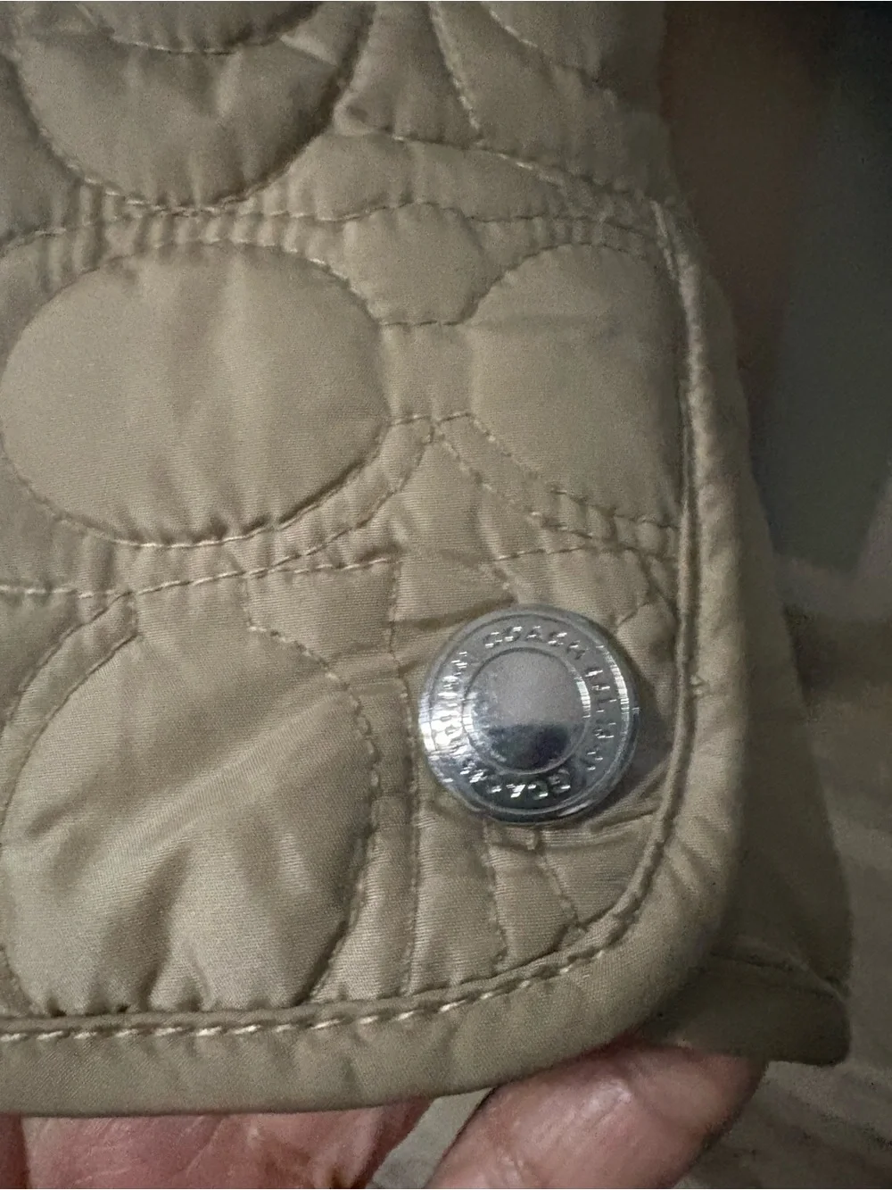Coach Quilted Snap-Front Jacket - Taupe